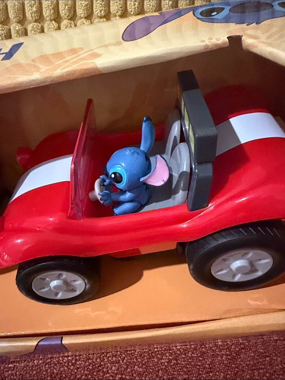 Disney Red Beach Buggy with Stitch Figure